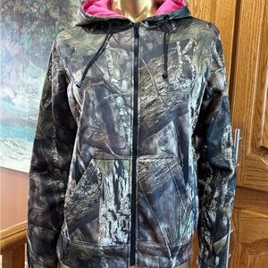 Mossy Oak Women's Pink-Lined Camouflage Utility Jacket